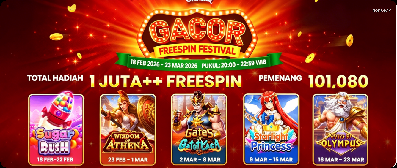 Login monte77 Sekarang Bonus Melimpah
